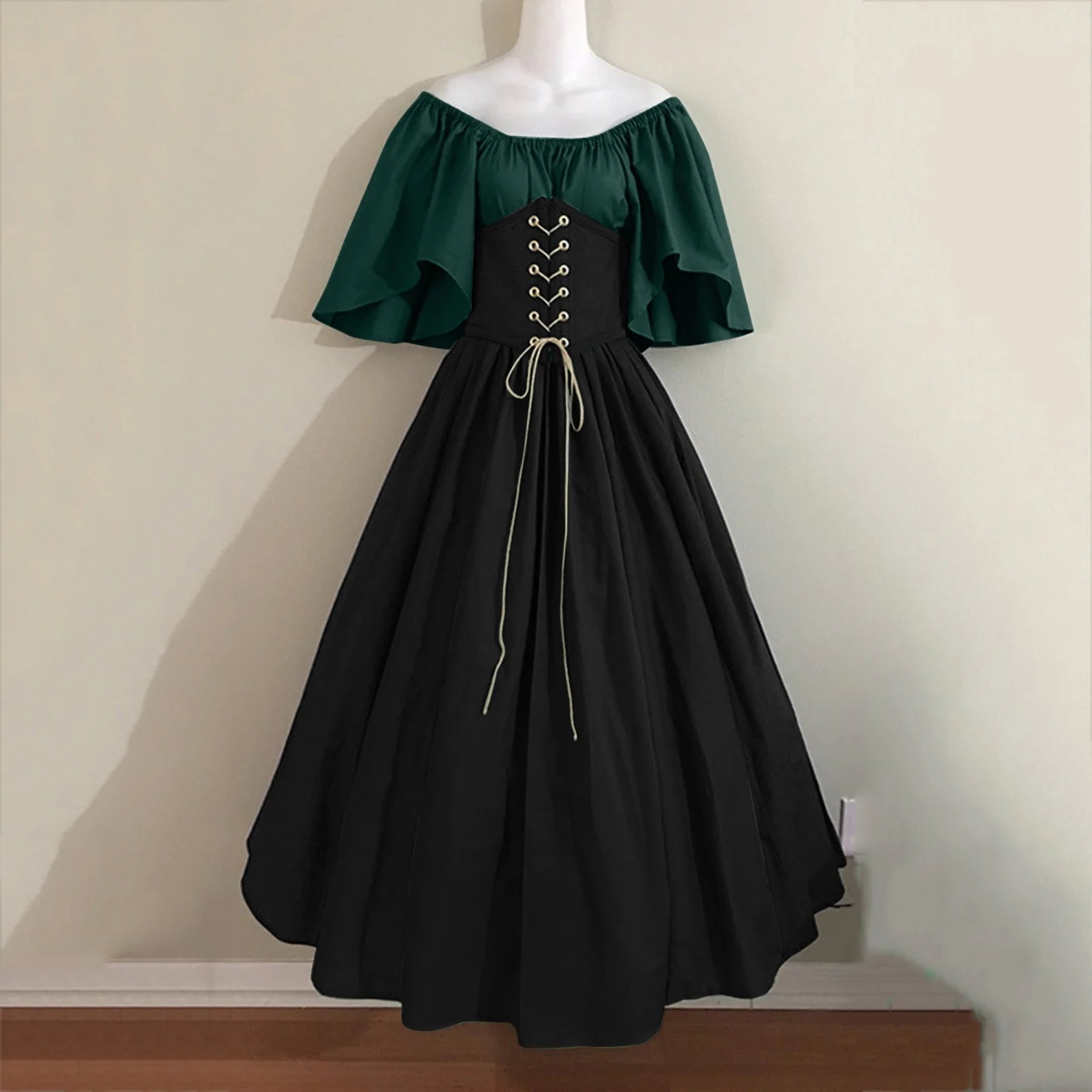 UPPADA Vestidos De Feria Renacentista Para Mujeres Medievales Irlandeses Tradicionales Talla Grande Vestidos Con Volantes Sobre Vestido Corsé Retro Vestido De Cosplay