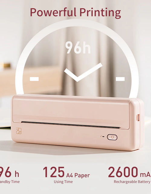Load image into Gallery viewer, Wireless Printer, Portable Thermal Inkless Printer Compatible with Android Ios Phones &amp; Laptops, Beige
