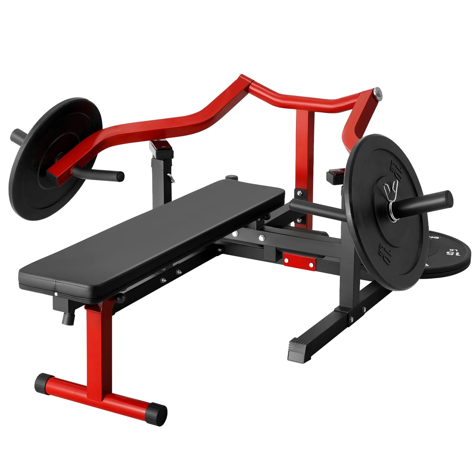 Máquina De Prensa De Pecho, Capacidad De 1250 Lbs Con Brazos Convergentes Independientes, Banco De Fitness Ajustable De Inclinación Plana Para Gimnasio En Casa