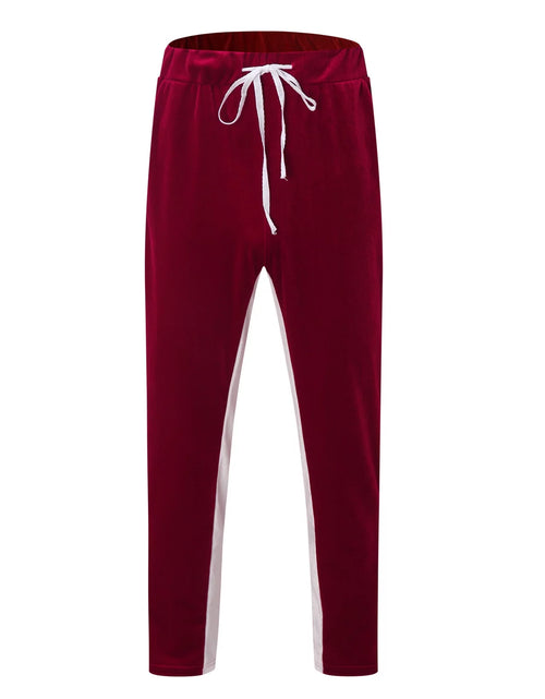 Load image into Gallery viewer, Conjunto Deportivo De Terciopelo Para Hombre, Conjunto Deportivo De Terciopelo Para Hombre 2023 2 Piezas Chaqueta De Invierno Cálida Con Zíper Completa Pantalones Deportivos Ropa Deportiva Conjunto Deportivo
